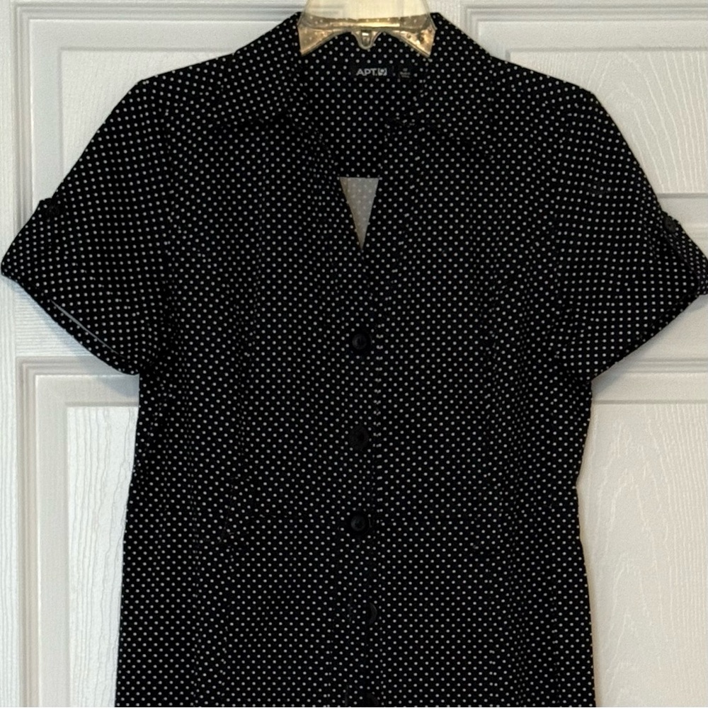 Apt. 9 Black and White Button Down Dress